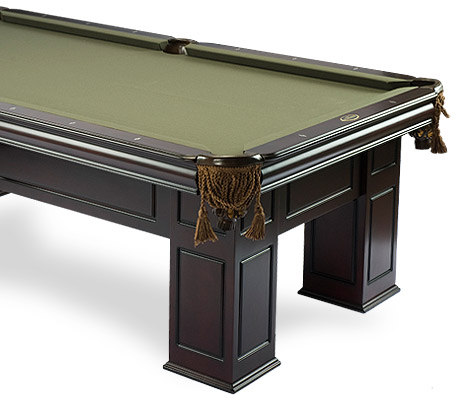 Pool Tables Canada model Frontenac Mahogany - We ship these billiard tables and accessories to BC British Columbia to Barrie, Brampton, Brantford, Cambridge, Cornwall, Sudbury, Guelph, Hamilton, Kingston, Kitchener, London, Markham, Mississauga, Oshawa, Ottawa and other cities and provinces throughout Canada